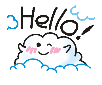 Image of a cloud waving to say hello!